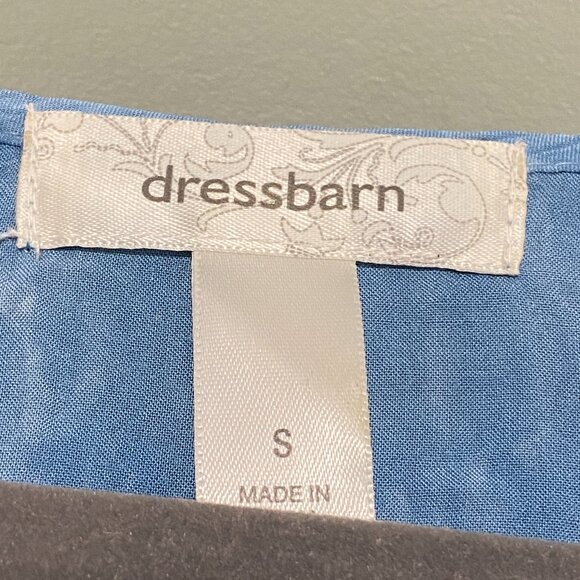 Dress Barn Tie-Died Embroidered Small S Rayon Blouse Cool for Summer! - Picture 2 of 7